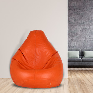 shira 24 xxl filled  teardrop bean bag  with bean filling orange