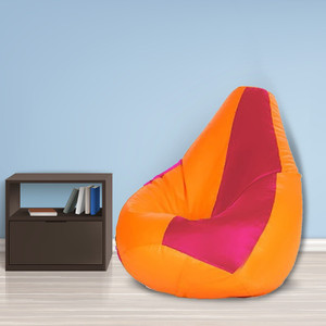 shira 24 xxl filled  teardrop bean bag  with bean filling yellow red