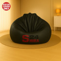SHIRA 24 XXXL Tear Drop Bean Bag Cover  (Without Beans) (Black)