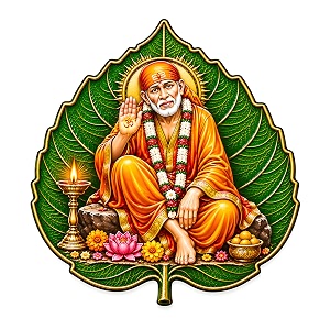 shirdi sai baba leaf acrylic wall decor 4 inch self adhesive spiritual art