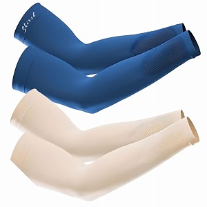 uv protection cooling men and women arm sleeves compression sun sleeves for men women youth sports cricket hand gloves for men and women tattoo cover-up upf 50-2 pair black amp white