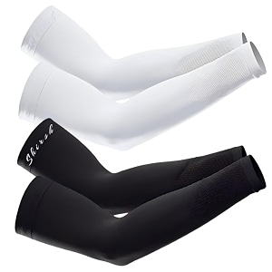 uv protection cooling men and women arm sleeves compression sun sleeves for men women youth sports cricket hand gloves for men and women tattoo cover-up upf 50-2 pair black amp white
