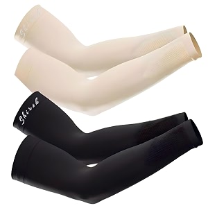 uv protection cooling men and women arm sleeves compression sun sleeves for men women youth sports cricket hand gloves for men and women tattoo cover-up upf 50-2 pair black amp white