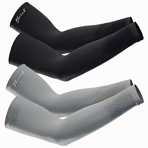 uv protection cooling men and women arm sleeves compression sun sleeves for men women youth sports cricket hand gloves for men and women tattoo cover-up upf 50-2 pair black amp white