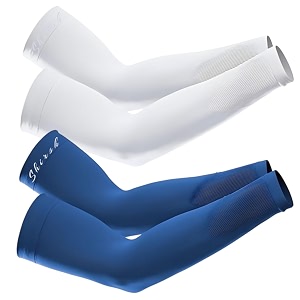 uv protection cooling men and women arm sleeves compression sun sleeves for men women youth sports cricket hand gloves for men and women tattoo cover-up upf 50-2 pair black amp white