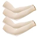UV Protection Cooling Men and Women Arm Sleeves Compression Sun Sleeves for Men Women Youth, Sports, Cricket, Hand Gloves for men and women, Tattoo Cover-Up, UPF 50-2 Pair (Black &amp; White)
