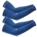 UV Protection Cooling Men and Women Arm Sleeves Compression Sun Sleeves for Men Women Youth, Sports, Cricket, Hand Gloves for men and women, Tattoo Cover-Up, UPF 50-2 Pair (Black &amp; White)