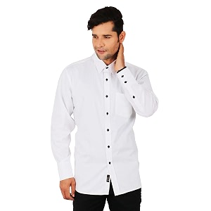 SHIRT THEORY White Cotton Full Sleeves Casual