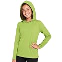 Shirts for Girls Long Sleeve Crew Neck Top, Hoodie or 3/4 Sleeve Soft Stretch Kids Lightweight Size 2-16