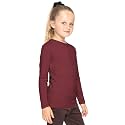 Shirts for Girls Long Sleeve Crew Neck Top, Hoodie or 3/4 Sleeve Soft Stretch Kids Lightweight Size 2-16
