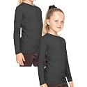 Shirts for Girls Long Sleeve Crew Neck Top, Hoodie or 3/4 Sleeve Soft Stretch Kids Lightweight Size 2-16