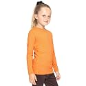 Shirts for Girls Long Sleeve Crew Neck Top, Hoodie or 3/4 Sleeve Soft Stretch Kids Lightweight Size 2-16