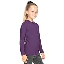 Shirts for Girls Long Sleeve Crew Neck Top, Hoodie or 3/4 Sleeve Soft Stretch Kids Lightweight Size 2-16