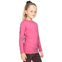 Shirts for Girls Long Sleeve Crew Neck Top, Hoodie or 3/4 Sleeve Soft Stretch Kids Lightweight Size 2-16
