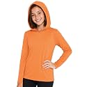 Shirts for Girls Long Sleeve Crew Neck Top, Hoodie or 3/4 Sleeve Soft Stretch Kids Lightweight Size 2-16