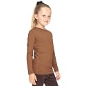 Shirts for Girls Long Sleeve Crew Neck Top, Hoodie or 3/4 Sleeve Soft Stretch Kids Lightweight Size 2-16