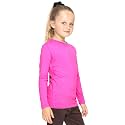 Shirts for Girls Long Sleeve Crew Neck Top, Hoodie or 3/4 Sleeve Soft Stretch Kids Lightweight Size 2-16