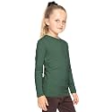 Shirts for Girls Long Sleeve Crew Neck Top, Hoodie or 3/4 Sleeve Soft Stretch Kids Lightweight Size 2-16