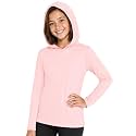 Shirts for Girls Long Sleeve Crew Neck Top, Hoodie or 3/4 Sleeve Soft Stretch Kids Lightweight Size 2-16