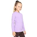 Shirts for Girls Long Sleeve Crew Neck Top, Hoodie or 3/4 Sleeve Soft Stretch Kids Lightweight Size 2-16