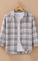 SHIRTZONE Men Checkered Casual Grey Shirt