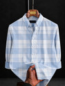 SHIRTZONE Men Slim Fit Checkered Spread Collar