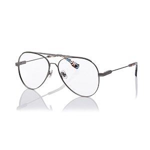 shisen fox daitan versatile vintage aviator frames for eyeglasses  stylish eyewear crafted from stainless steel  58 wide unisex spectacle eye frame with antiallergic coating amp demo lenses