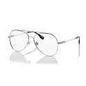 Shisen Fox Daitan Versatile Vintage Aviator Frames for eyeglasses | Stylish eyewear Crafted from stainless steel | 58 WIDE Unisex Spectacle Eye frame with Antiallergic coating &amp; Demo lenses