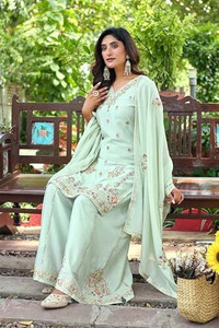 SHISHKALA Embroidered Kurta Sharara Dupatta Set