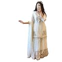 Shishkala Women39s White Embroidered Georgette Sharara Set