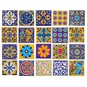 Shiv Kripa Blue Art Pottery Classic Decorative Interior Flooring Wall Ceramic 2 x 2 inch Tiles Pack of 20 Tiles
