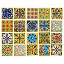 Shiv Kripa Blue Pottery Classic Home Decor Jaipur 2 x 2 inch Tiles (Pack of 20 Tiles)