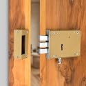 Main Door Lock with 2 Reversible Keys | Heavy Deadbolt Door Lock, Suitable for Single Doors and Operated from Both Sides of Door, (BDL Seal, Round 5 inch Bullet 2 in 1)
