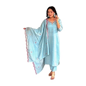 Shiv Textiles Womens Viscose Rayon Embroidered Kurta