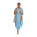 Shiv Textiles Women39s Chanderi Silk Embroidered Kurta