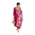 Shiv Textiles Women39s Chanderi Silk Embroidered Kurta