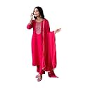 Shiv Textiles Women39s Chanderi Silk Embroidered Kurta
