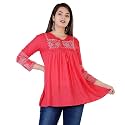 Avayayat Short Kurti for Women Embroidered