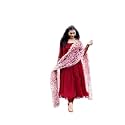 Women's Georgette Anarkali Long Gown with Dupatta Set