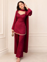 Shivansh enterprise Embellished Kurta Palazzo Dupatta