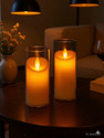 Shivatris Pillar Candles with Clear Glass Effect