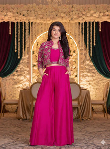 Shivay nx Women Crop Top Palazzo Ethnic