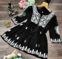 Shivcreatione Women Fit and Flare Black Above