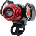 SHIVEXIM Bicycle Zoom-able Feature 4 Mode LED Bicycle Headlight Focus Front Light with 2 warning lights, USB Rechargeable , RED LED Front Light LED Front Light