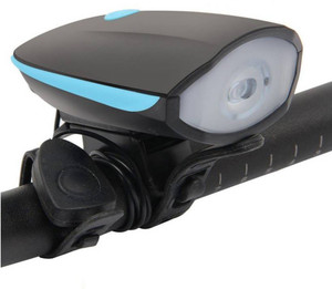 shivexim usb rechargeable bike horn and light 140 db with super bright 250 lumen light 3 modes bell led spot light black