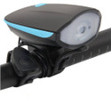 SHIVEXIM USB Rechargeable Bike Horn And Light 140 DB with Super Bright 250 Lumen Light 3 Modes Bell LED Spot Light (Black)