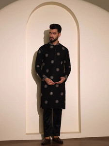 shivgarment men cotton blend kurta pyjama set