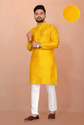 SHIVGARMENT Men Cotton Blend Kurta Pyjama Set