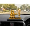 Shivling with Trishul Gold Plated Idol for