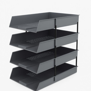 Shivom 4 Compartments plastic Document File Tray